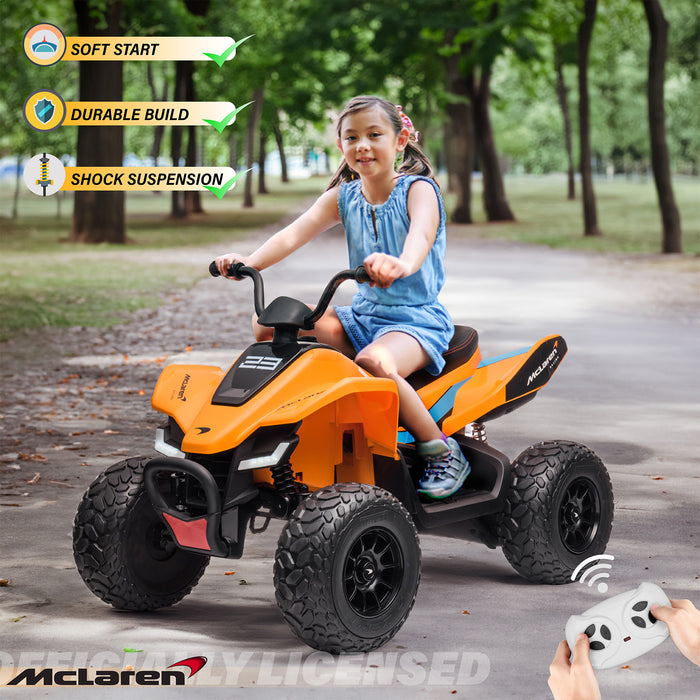 McLaren MCL 35 Kids Quad ATV 12V Ride on Car with LED Lights and Music