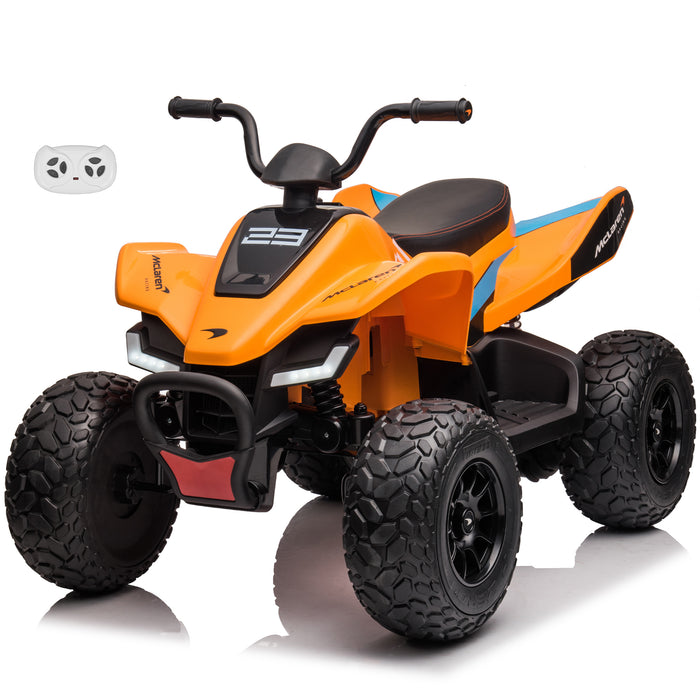 McLaren MCL 35 Kids Quad ATV 12V Ride on Car with LED Lights and Music