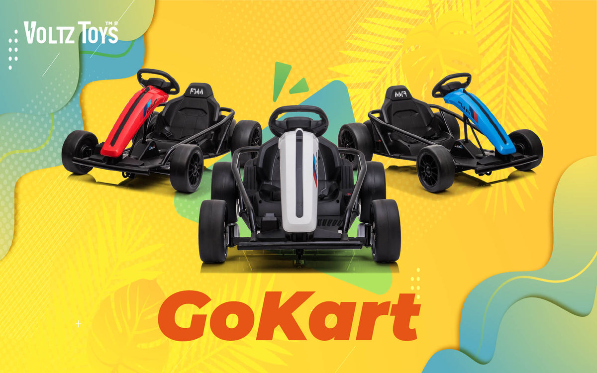 Voltz Toys Gokart électrique, 24v outdoor racer drifter go kart pour  enfants et adultes