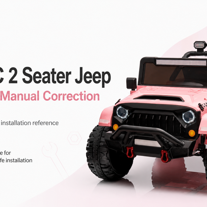 HAVOC 2 Seater Jeep Instruction manual correction