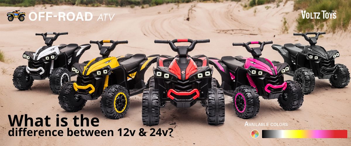 What is the difference between 12V and 24V ride-on cars?