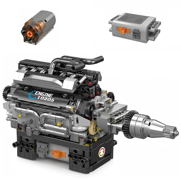 Mould King V12 Engine Building Blocks Luxury Car Engine Model kit 12-Cylinder Engine Building Engineering Toys for Adults (733+PCS)