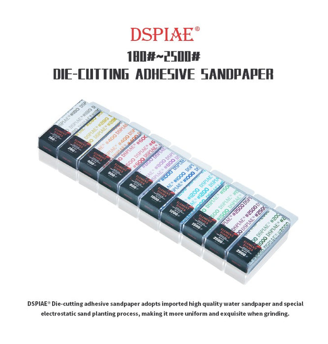 DSPIAE 1000# Pre-Cut Adhesive Sandpaper (30pcs)