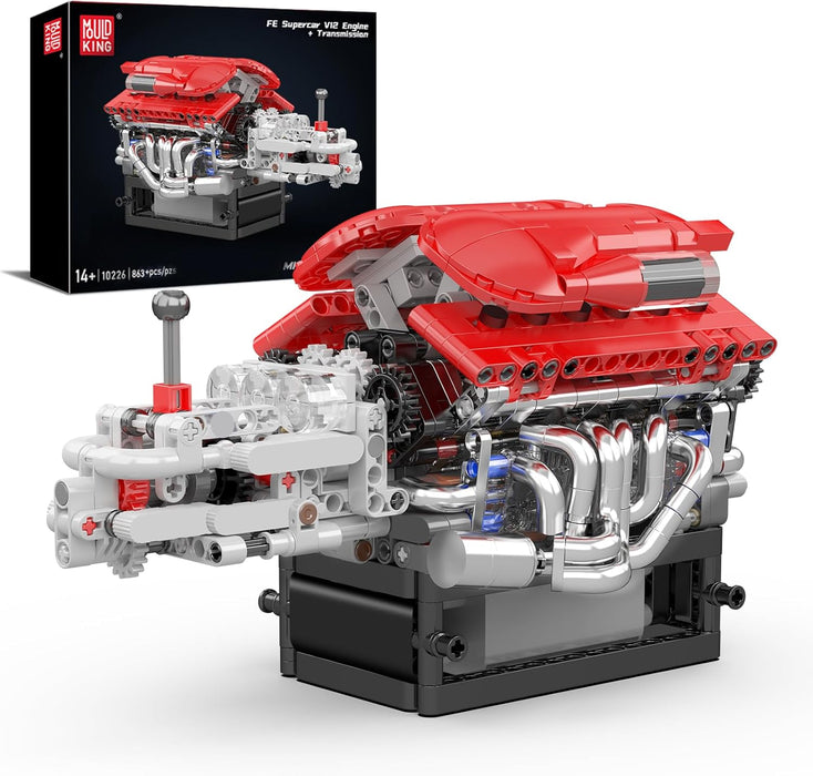 Mould King V12 Engine Model Kit That Runs - 863PCS STEM Building Set