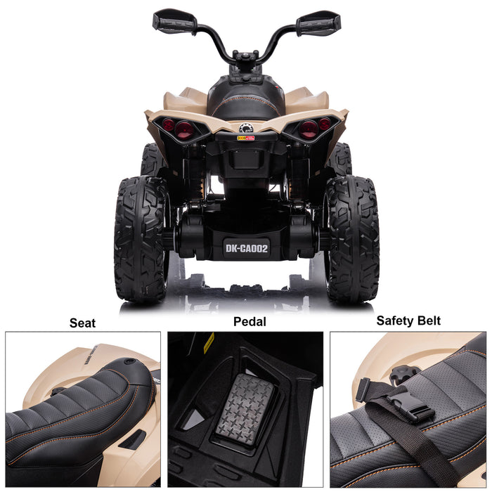 Can-Am RENEGADE 24 V ATV 4WD tout-terrain jouet de voiture avec pneus EVA et lumières réalistes, sous licence