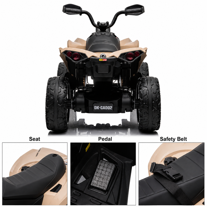 BRP Can-Am Renegade 24V Kids Electric ATV Ride On Car – Licensed Off-Road Toy with EVA Tires, LED Lights & Bluetooth