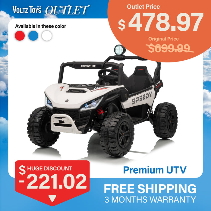 Premium 24V Kids UTV Ride-On – [Reinforced Metal Frame] | 2 seater, Quad Motors