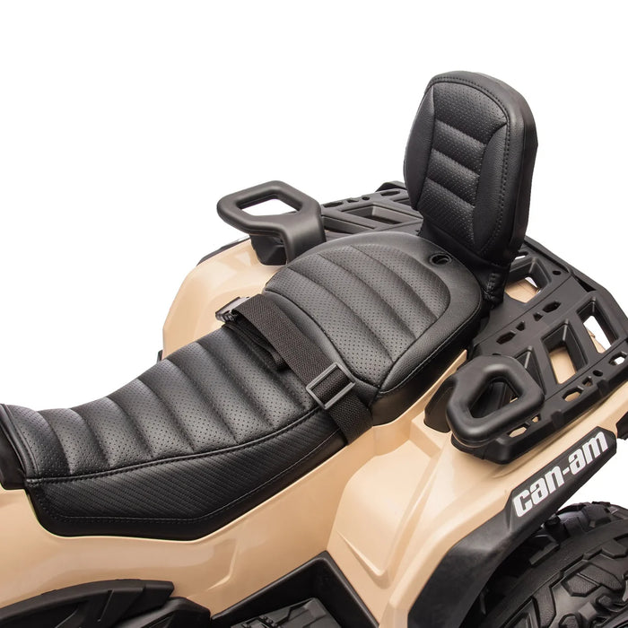 24V Can-Am Outlander kids ride-on ATV with two-point safety belt