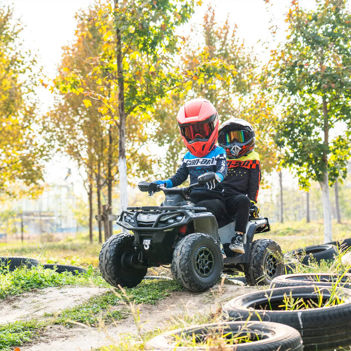 24V Outlander kids ride-on ATV with large EVA tires for grass and gravel