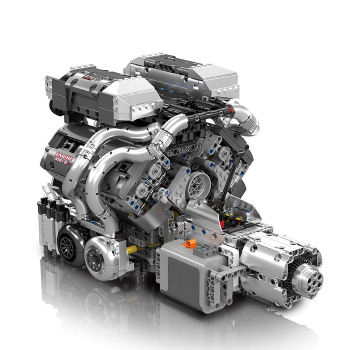 Mould King 8.0L W16 Quad Turbo Engine - 2024Pcs