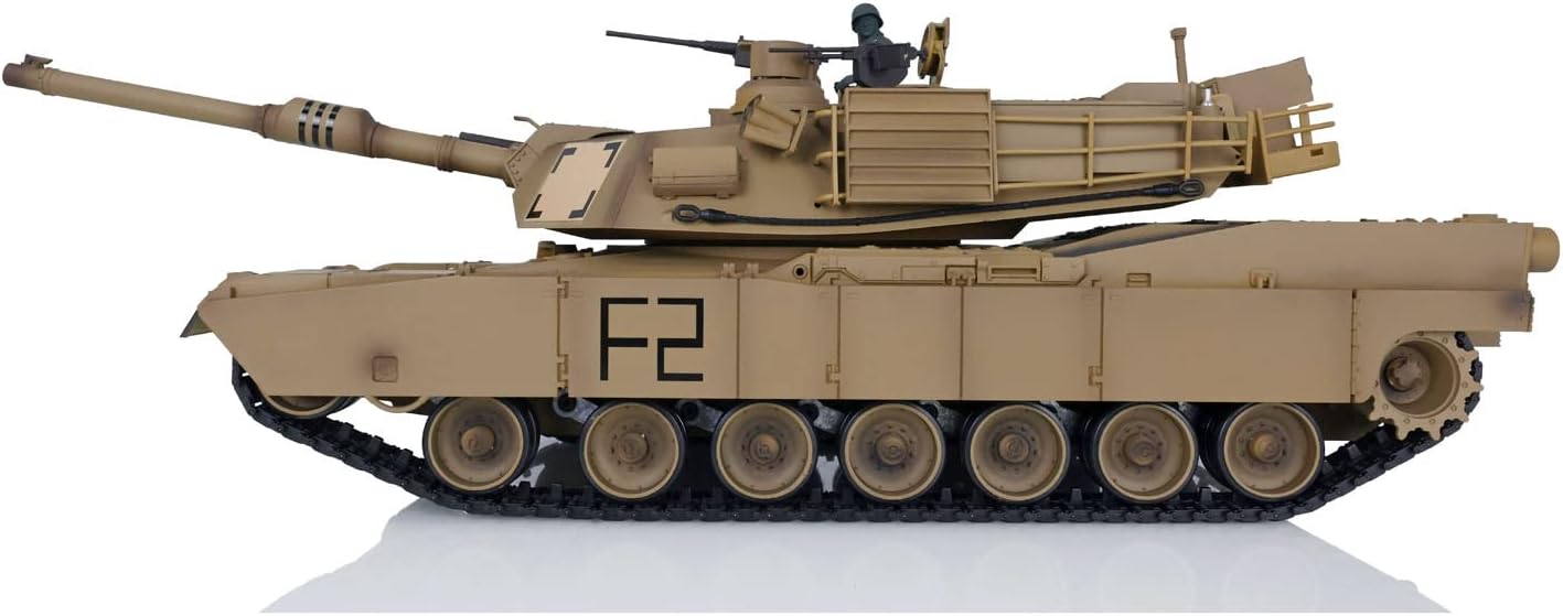 Heng Long® 1/16 RC Tank U.S.A M1A2 Abrams – Upgrade Edition – Metal Gearbox, Infrared Battle & Real Sound Effects