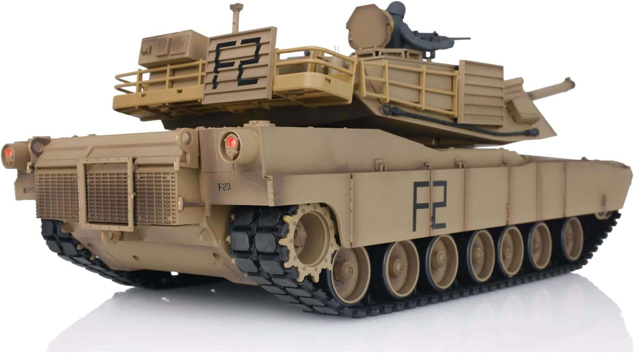 Heng Long® 1/16 RC Tank U.S.A M1A2 Abrams – Upgrade Edition – Metal Gearbox, Infrared Battle & Real Sound Effects