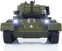 Toy tank model with a star emblem on a white background
