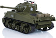 Toy tank model on a white background