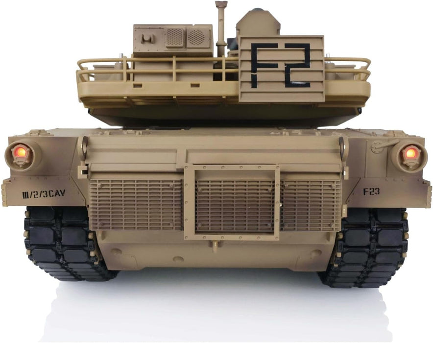 Heng Long® 1/16 RC Tank U.S.A M1A2 Abrams – Upgrade Edition – Metal Gearbox, Infrared Battle & Real Sound Effects