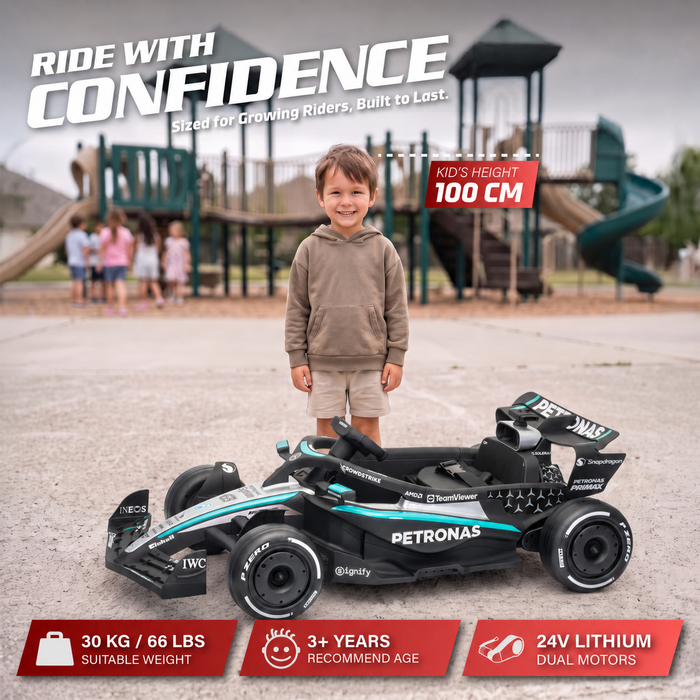 (LIMITÉE) Camion porteur RAM 24 V pour enfants, sous licence. Véhicule électrique avec télécommande parentale, éclairage LED, lecteur MP3, espace de rangement, double vitesse et suspension. 
