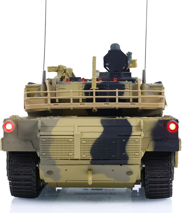 Heng Long® 1/24 RC Battle Tank Abrams M1A2 – Professional Edition – 320° Rotating Turret, Infrared Battle, BB Shooting & Real Sound