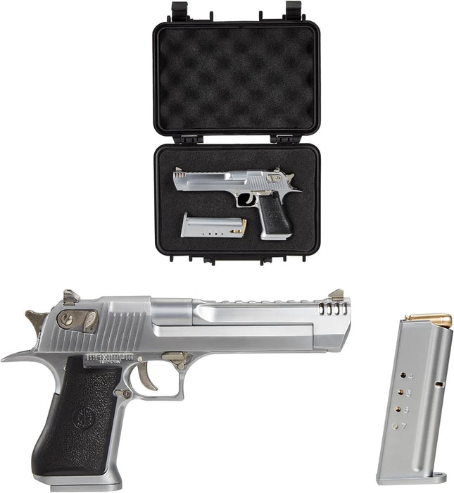 Miniature 1:2.05 Scale Model Mini Desert Eagle Diecast Metal Building Kit - Silver