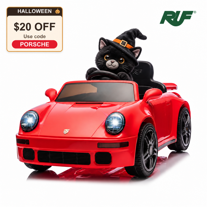 Porsche Licensed RUF 911 - 12V Electric Ride-On for Kids with LED Lights