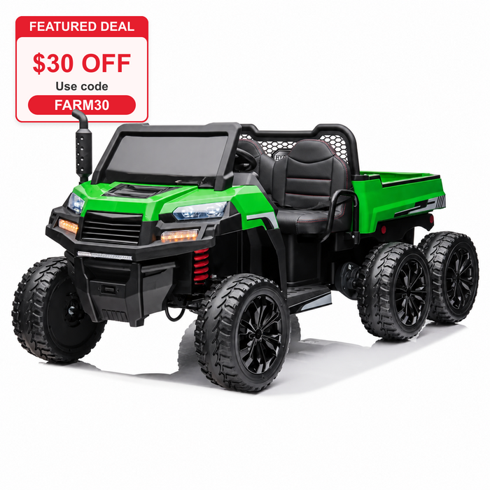 2 Seater Realistic Farm Truck 24V Agricultural Vehicle with Trailer