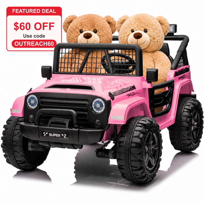 2026 NEW JEEP OUTREACH 2 Seater 24V Jeep Style Kids Ride On Car with Parental Remote Control