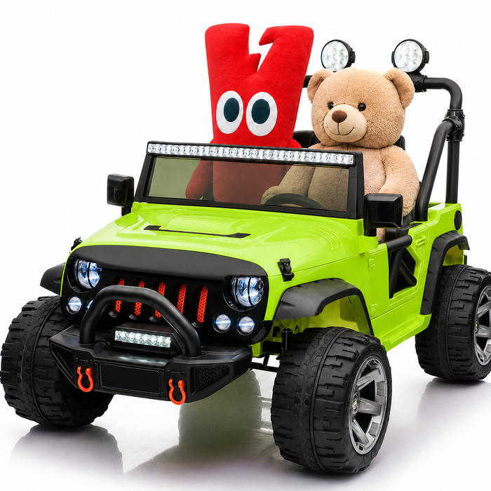 Jeep Wrangler 2 places classique avec télécommande et siège en cuir
