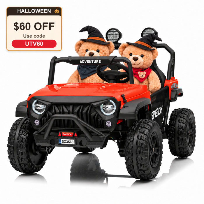 24V 2 Seater Electric UTV Ride-On Car for Kids – [Reinforced Metal Frame] | Jeep-Style Buggy with Remote Control