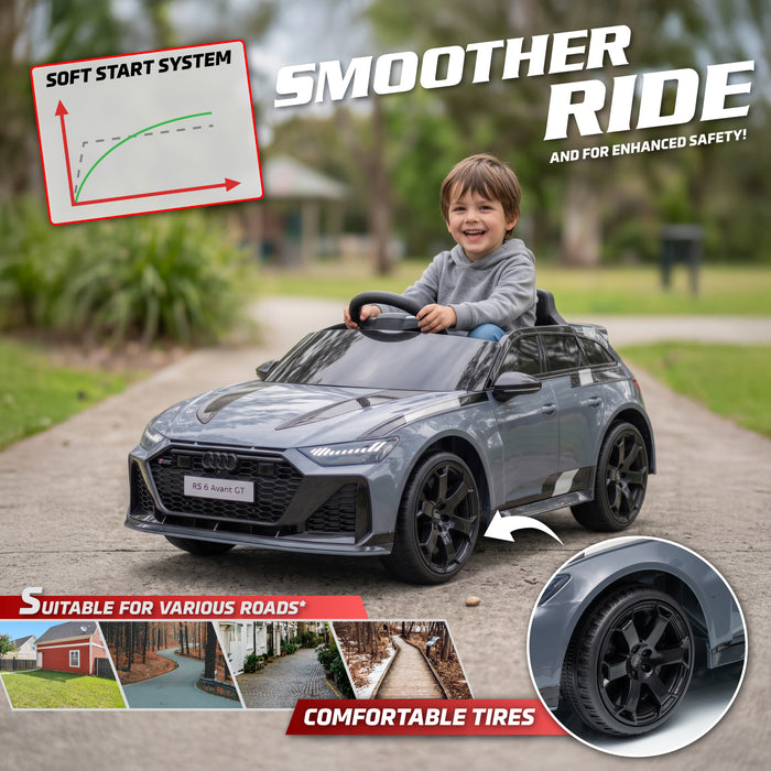 Officially Licensed Audi RS 6 Avant GT 12V Single-Seat Kids Ride-On Car with Remote Control