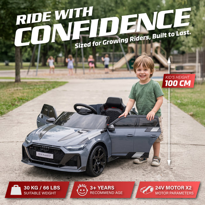 Officially Licensed Audi RS 6 Avant GT 12V Single-Seat Kids Ride-On Car with Remote Control