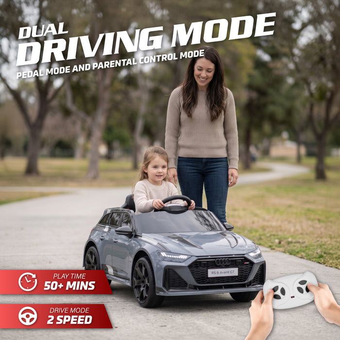 Officially Licensed Audi RS 6 Avant GT 12V Single-Seat Kids Ride-On Car with Remote Control