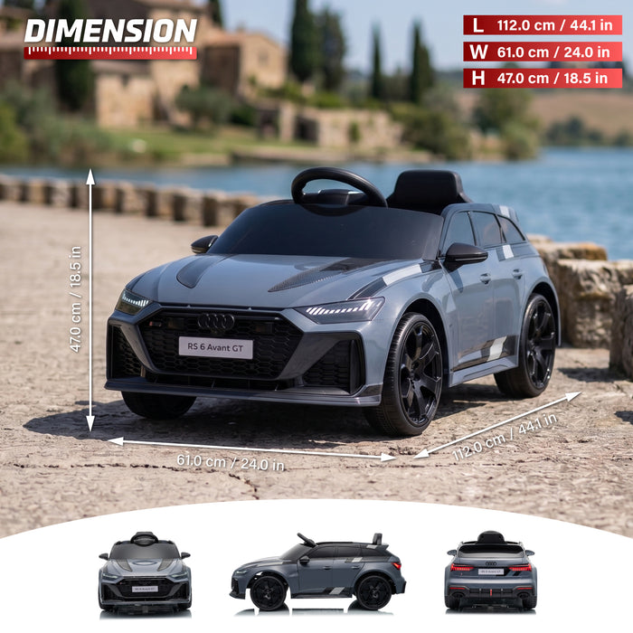 Officially Licensed Audi RS 6 Avant GT 12V Single-Seat Kids Ride-On Car with Remote Control
