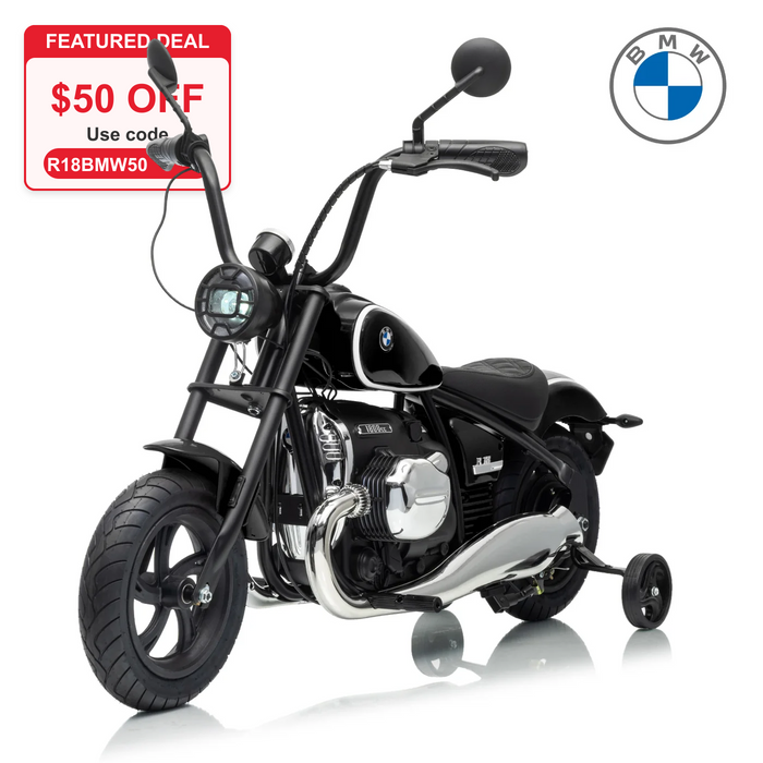 Official Licensed BMW R 18 24V Kids Ride-On Motorcycle with Auxiliary Wheels