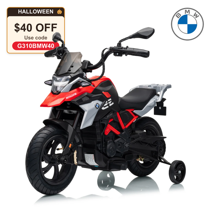 Official Licensed BMW G310 24V Kids Ride-On Motorcycle with Auxiliary Wheels