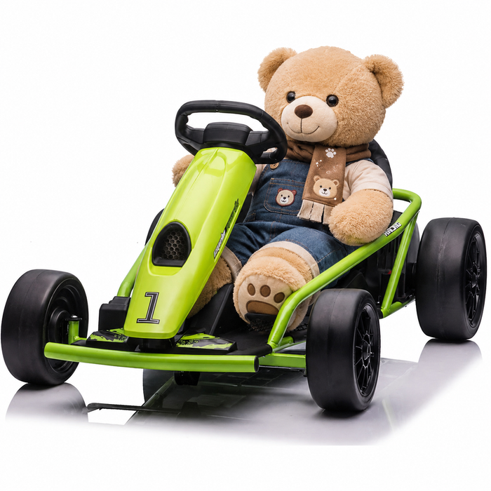 Go Kart 24V High-Speed Outdoor Racer Drifter with Seat Belt [Upgraded Design]