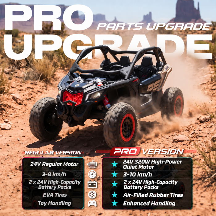 Licensed Can-Am Maverick Pro Version 2x24V 2-Seater Kids Ride-On UTV with Brushless Power and Pneumatic Tires