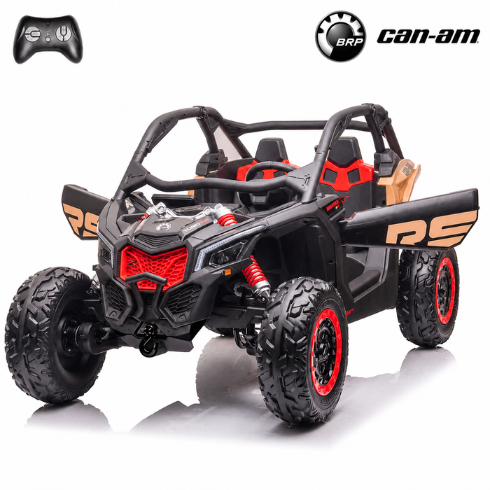 Buggy CAN-AM 2 places 24 V 4 roues motrices électrique UTV pour enfants avec télécommande, sous licence