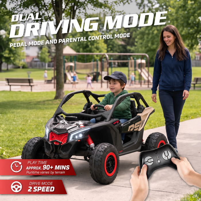 24V Licensed BRP Can-Am Maverick 4WD 2 Seater Kids Ride-On UTV