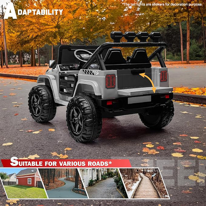 HAVOC 2 Seater Jeep 24V Kids Ride On Car Toy with Open Doors, Realistic Lights and Remote Control