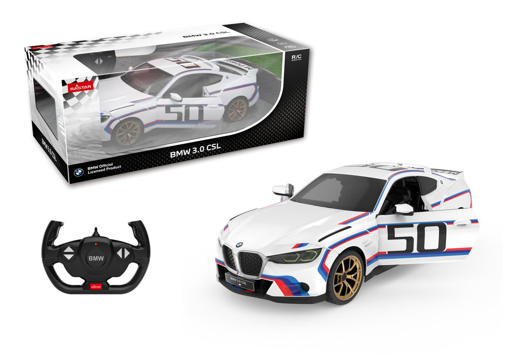 [Exclusive] BMW 3.0 CSL RC Car 1/14 Scale Licensed Remote Control Toy Car by Rastar