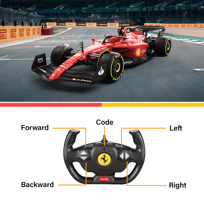 Voiture télécommandée Rastar 1:12 Ferrari F1 75, marchandise officielle F1 