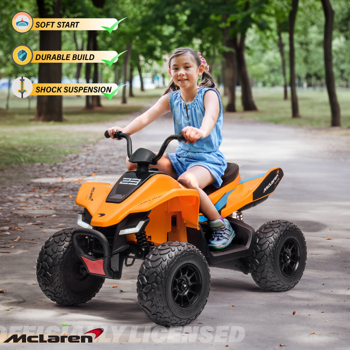 McLaren MCL 35 Kids Quad ATV 12V Ride on Car with LED Lights and Music