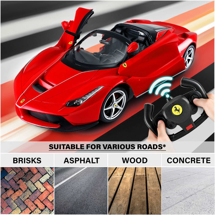 Remote Control Red Ferrari Ferrari LaFerrari Aperta RC Car 1/14 Scale Licensed Remote Control Toy ...