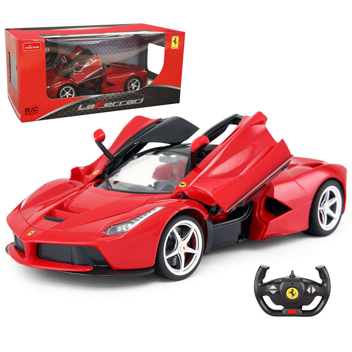 Ferrari LaFerrari RC Car 1/14 Scale Licensed Remote Control Toy Car with Open Butterfly Doors and Working Lights by Rastar