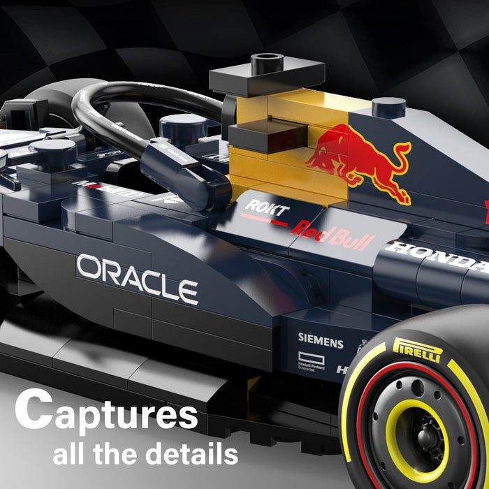 Oracle Red Bull Racing RB19 F1 1/24 Race Car Model Building Bricks Kit, 333pcs