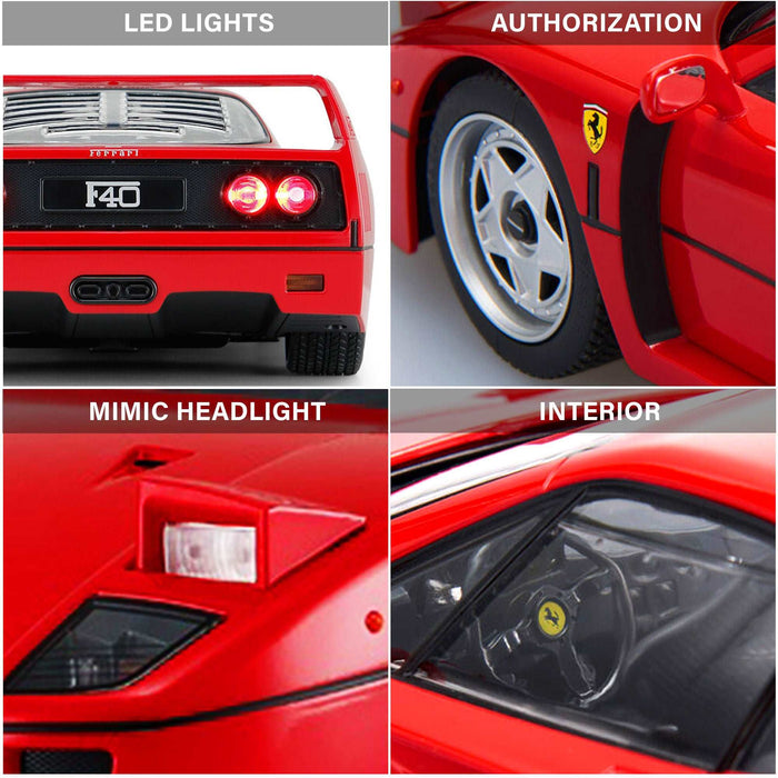 Ferrari F40 RC Car 1/14 Scale Licensed Remote Control Toy Car with Pop-up Headlights by Rastar