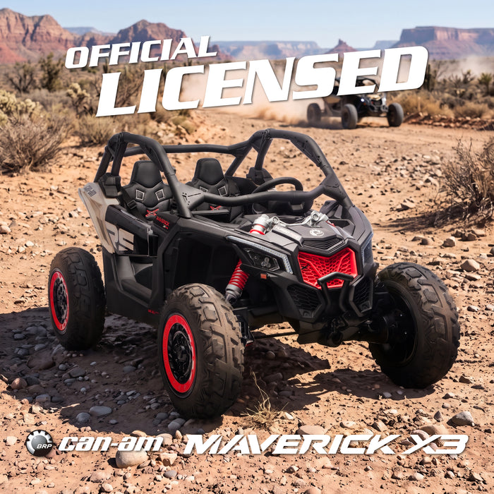 Licensed Can-Am Maverick Pro Version 2x24V 2-Seater Kids Ride-On UTV with Brushless Power and Pneumatic Tires