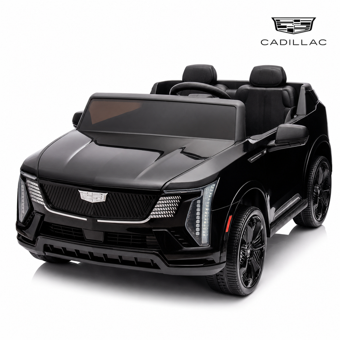 Cadillac Escalade IQ 24V 2 Seater Kids Ride On Car with Remote Control, EVA Quiet Tires, Open Doors, LED Lights & Music