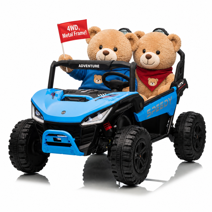 Premium 24V Kids UTV Ride-On – [Reinforced Metal Frame] | 2 seater, Quad Motors