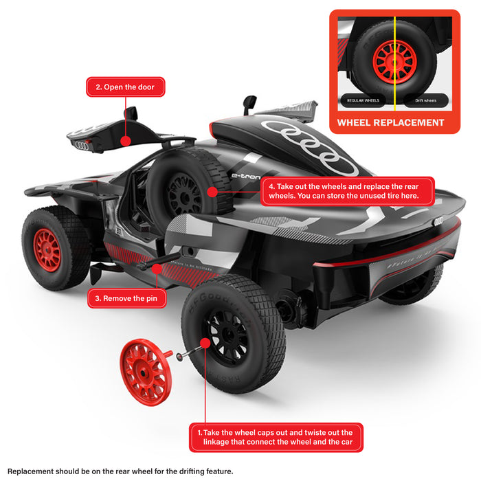 [Exclusive] AUDI RS Q e-tron RC Car 1/14 Scale Licensed Remote Control Toy Car by Rastar