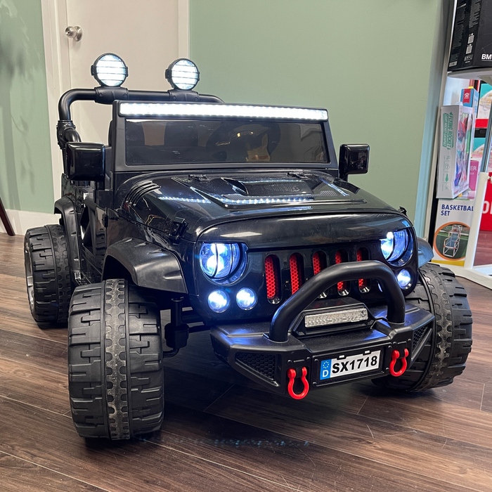 Refurbished Jeep Wrangler 12V 2 Seater Classic Ride on Car Toy with Remote Control and MP3 Player